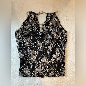 Blouse with attached Neck Embellishment